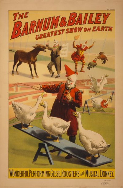 Barnum and Bailey Circus Poster, c.1900 by Unbekannt Unbekannt